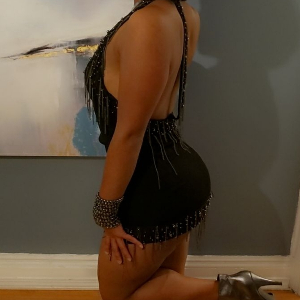 Bebe Black Chain Dress